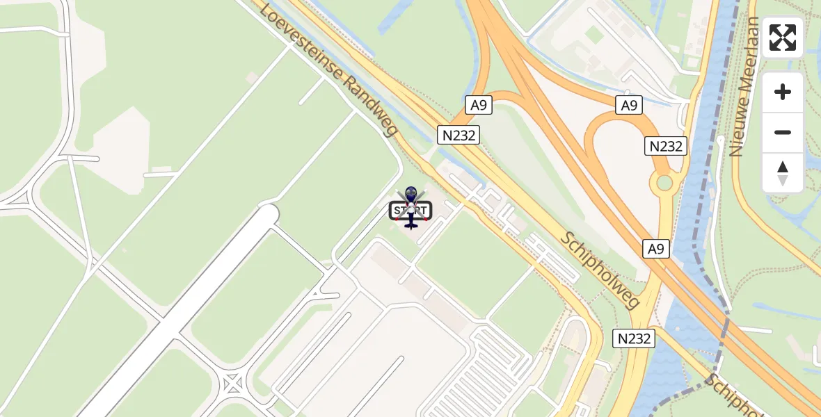 Vluchtroute Politiehelikopter Amsterdam Vliegveld Schiphol - Amsterdam Vliegveld Schiphol, 19 augustus 2026, 09:55