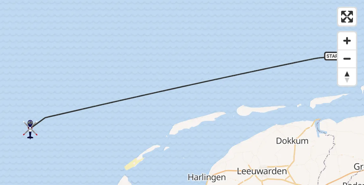 Vluchtroute Politiehelikopter Noordzee - Noordzee, 19 augustus 2026, 12:15