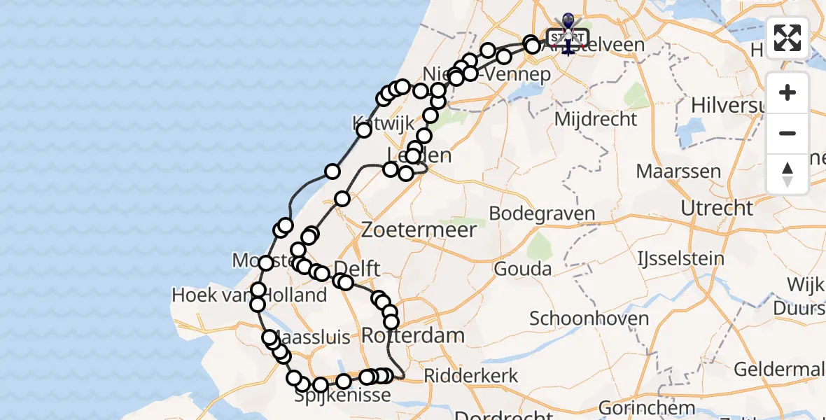 Vluchtroute Politiehelikopter Amsterdam Vliegveld Schiphol - Amsterdam Vliegveld Schiphol, 20 augustus 2026, 11:11