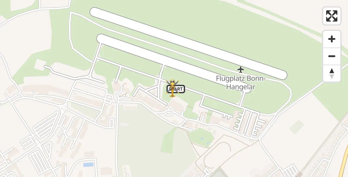 Vluchtroute Traumahelikopter Bonn-Hangelar Flugplatz - Bonn-Hangelar Flugplatz, 20 augustus 2026, 12:46