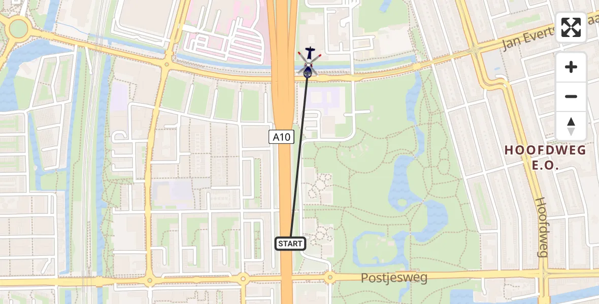 Vluchtroute Politiehelikopter Amsterdam - Amsterdam, 20 augustus 2026, 15:16