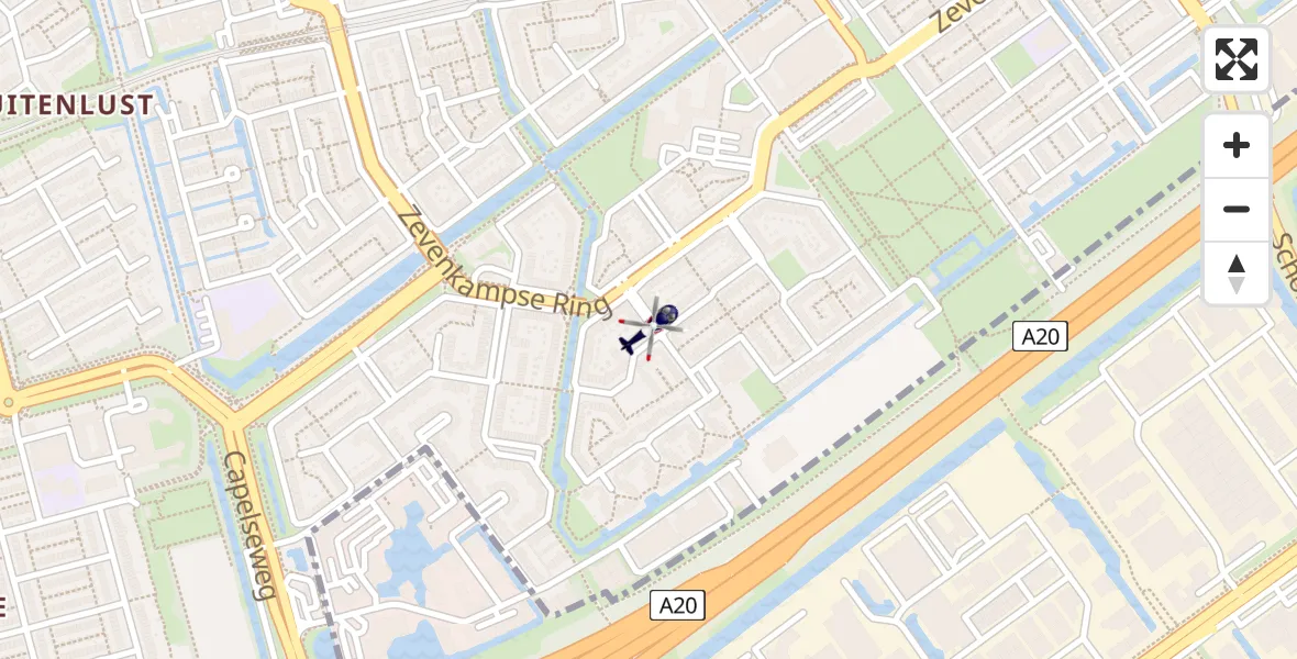 Vluchtroute Politiehelikopter Rotterdam - Rotterdam, 21 augustus 2026, 00:00