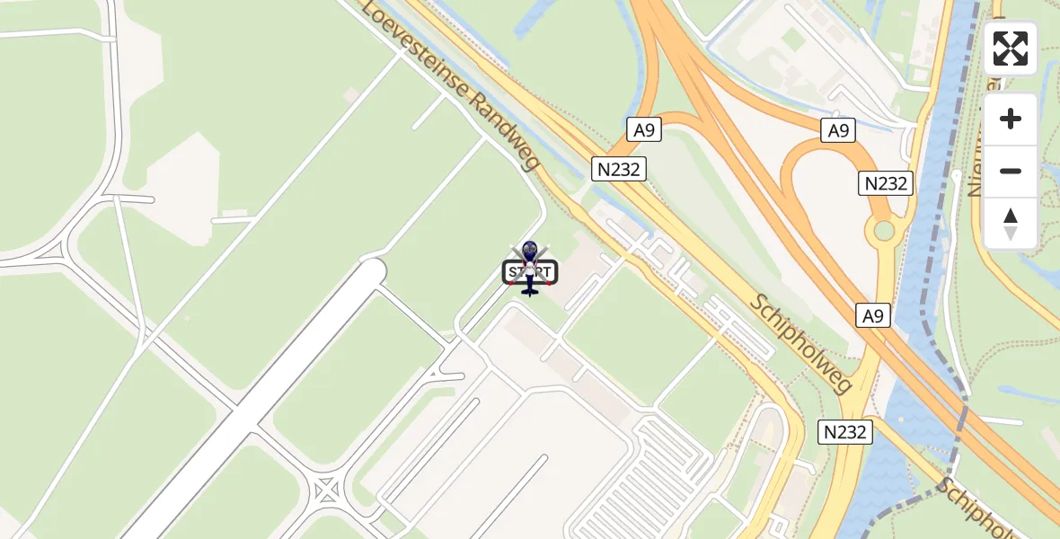 Vluchtroute Politiehelikopter Amsterdam Vliegveld Schiphol - Amsterdam Vliegveld Schiphol, 21 augustus 2026, 15:37