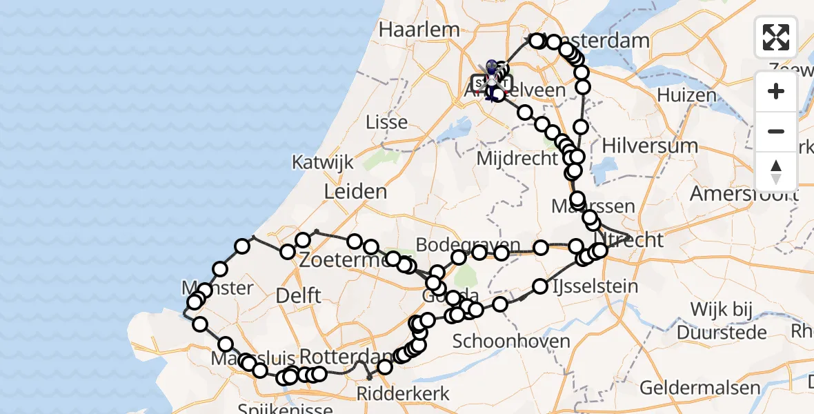 Vluchtroute Politiehelikopter Amsterdam Vliegveld Schiphol - Amsterdam Vliegveld Schiphol, 23 augustus 2026, 08:31