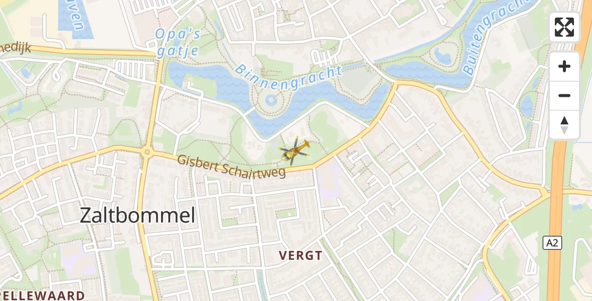 Vluchtroute Traumahelikopter Zaltbommel - Zaltbommel, 24 augustus 2026, 05:37
