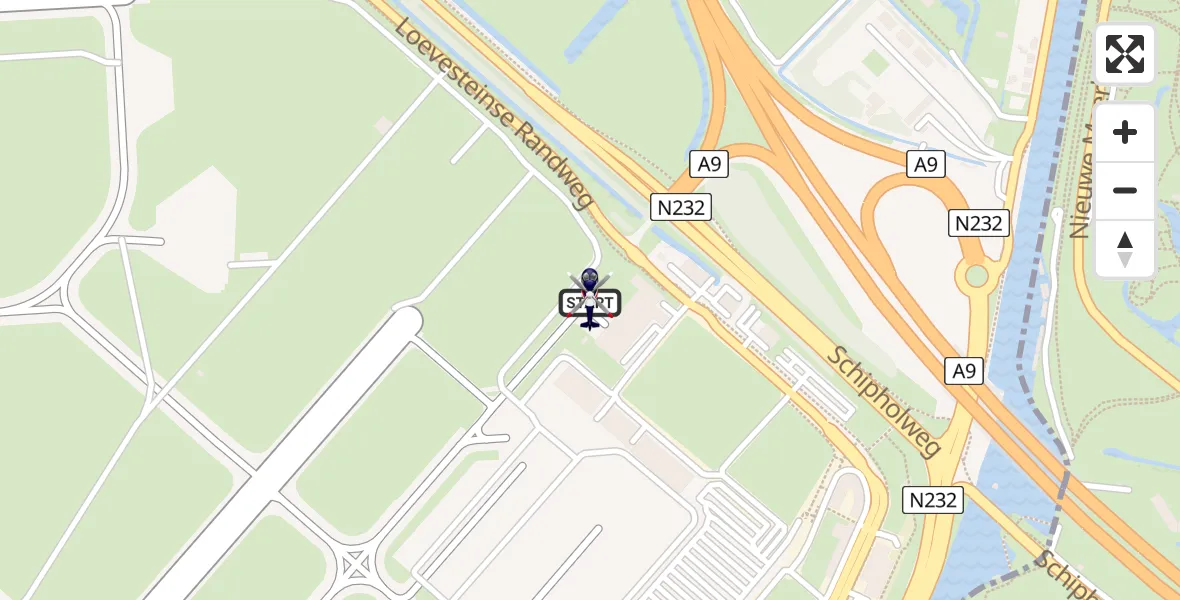 Vluchtroute Politiehelikopter Amsterdam Vliegveld Schiphol - Amsterdam Vliegveld Schiphol, 25 augustus 2026, 07:04