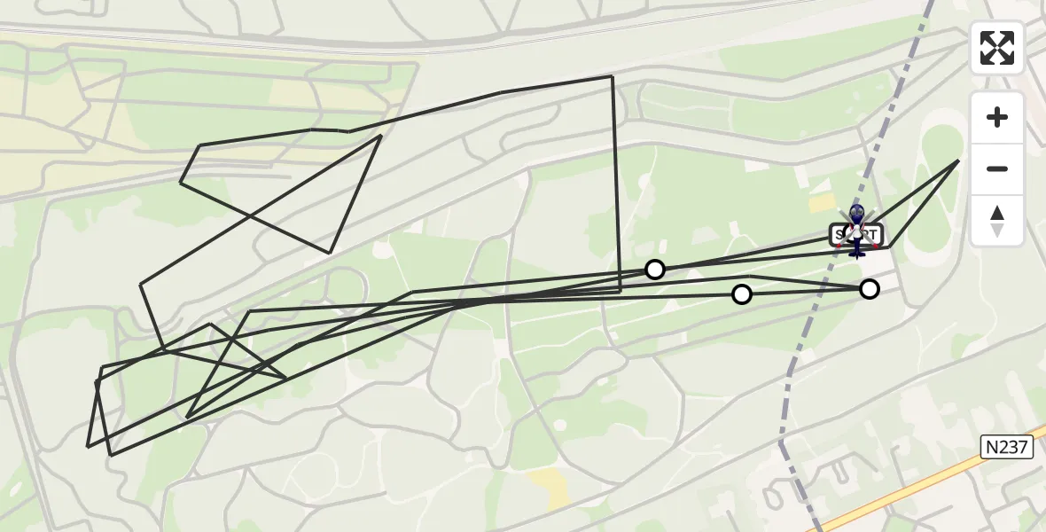 Vluchtroute Politiehelikopter Amersfoort - Amersfoort, 25 augustus 2026, 09:05