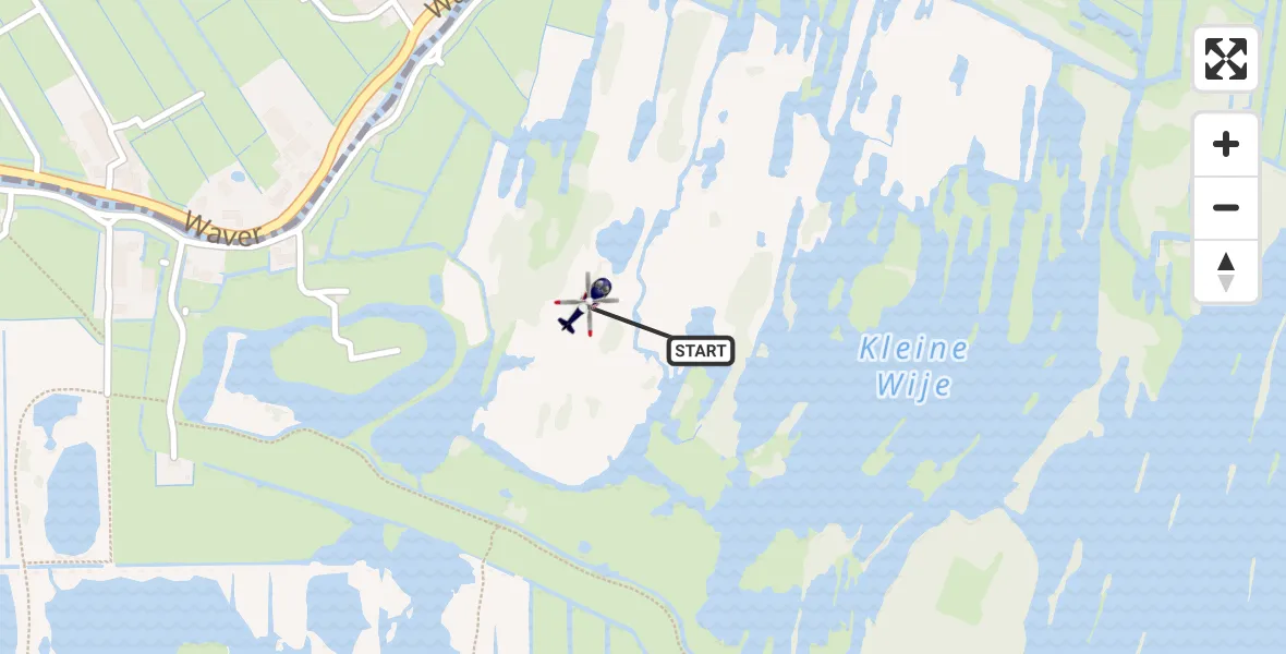 Vluchtroute Politiehelikopter Abcoude - Abcoude, 25 augustus 2026, 10:43