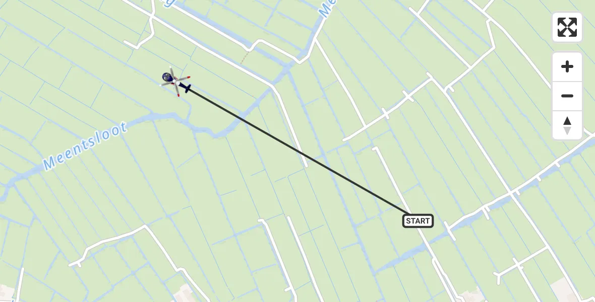 Vluchtroute Politiehelikopter Ouderkerk aan de Amstel - Ouderkerk aan de Amstel, 25 augustus 2026, 11:03
