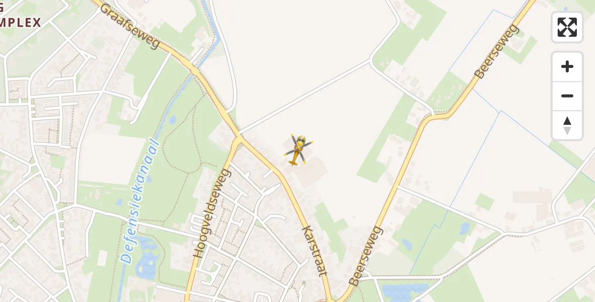 Vluchtroute Traumahelikopter Mill - Mill, 25 augustus 2026, 13:08