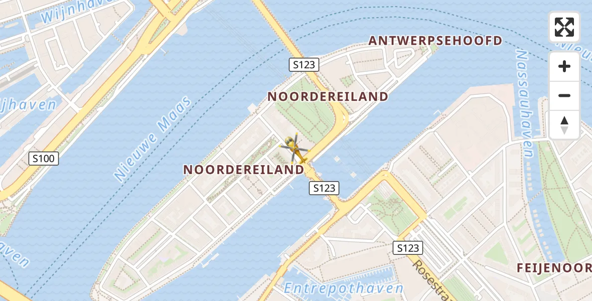 Vluchtroute Traumahelikopter Rotterdam - Rotterdam, 25 augustus 2026, 15:45