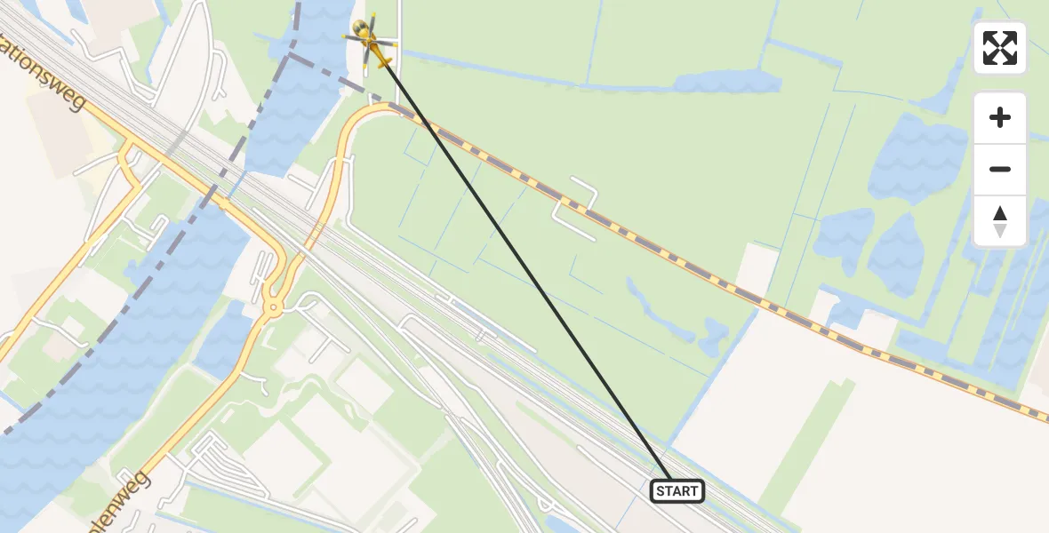 Vluchtroute Traumahelikopter Heerjansdam - Ridderkerk, 25 augustus 2026, 15:55