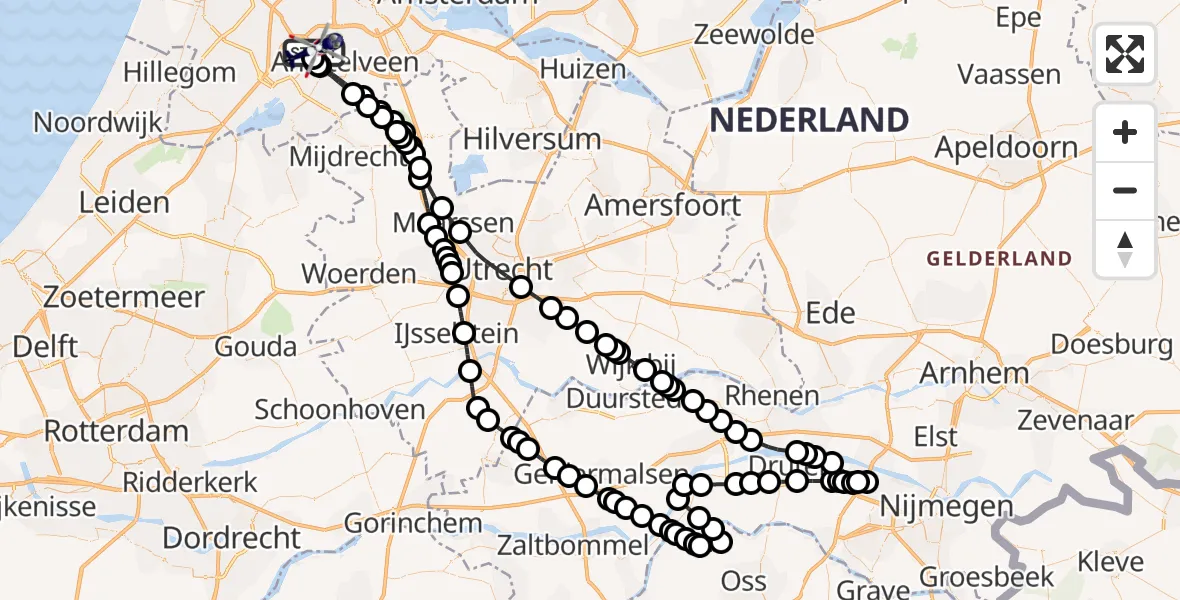 Vluchtroute Politiehelikopter Amsterdam Vliegveld Schiphol - Amsterdam Vliegveld Schiphol, 26 augustus 2026, 12:30
