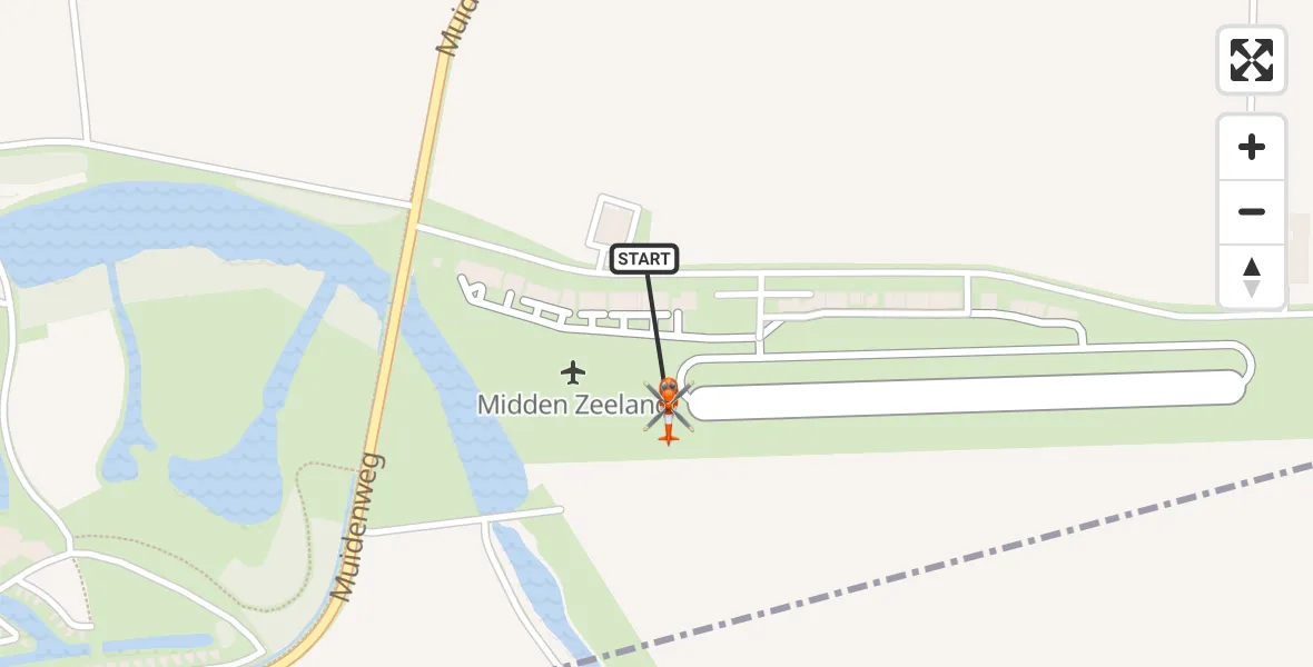 Vluchtroute Kustwachthelikopter Vliegveld Midden-Zeeland - Vliegveld Midden-Zeeland, 27 augustus 2026, 08:23