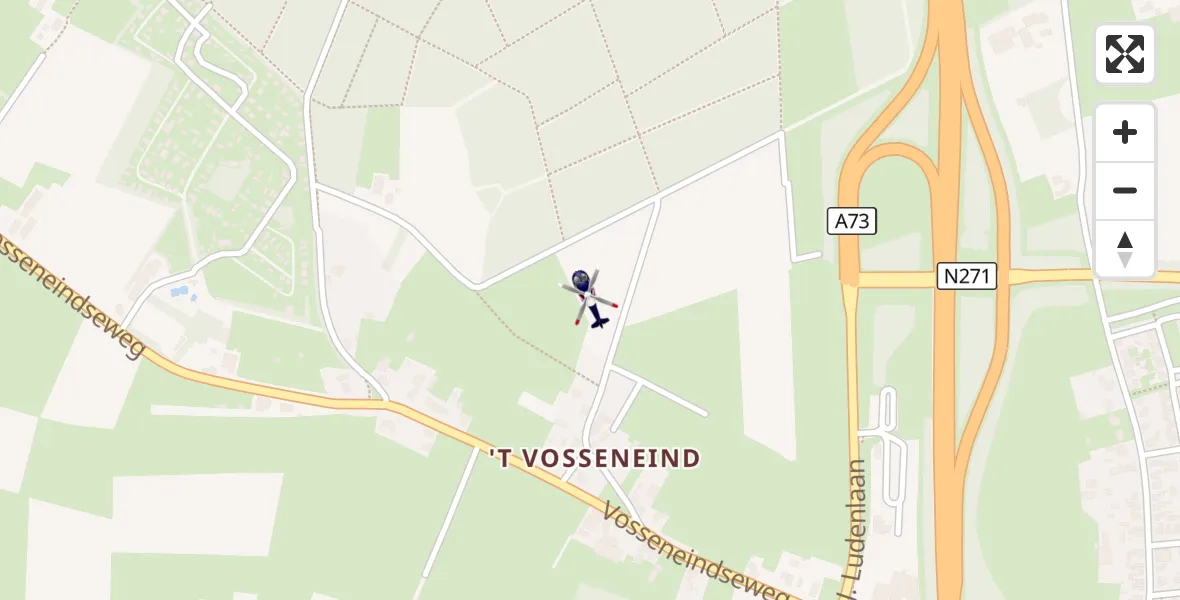 Vluchtroute Politiehelikopter Heumen - Heumen, 27 augustus 2026, 17:56