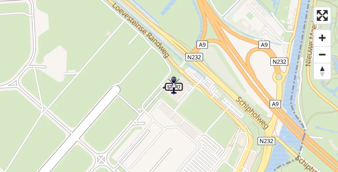 Vluchtroute Politiehelikopter Amsterdam Vliegveld Schiphol - Amsterdam Vliegveld Schiphol, 28 augustus 2026, 06:25