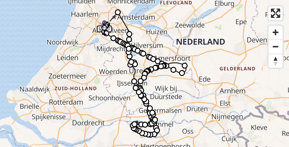 Vluchtroute Politiehelikopter Amsterdam Vliegveld Schiphol - Amsterdam Vliegveld Schiphol, 28 augustus 2026, 17:22