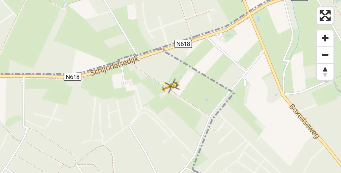 Vluchtroute Traumahelikopter Boxtel - Boxtel, 29 augustus 2026, 02:06