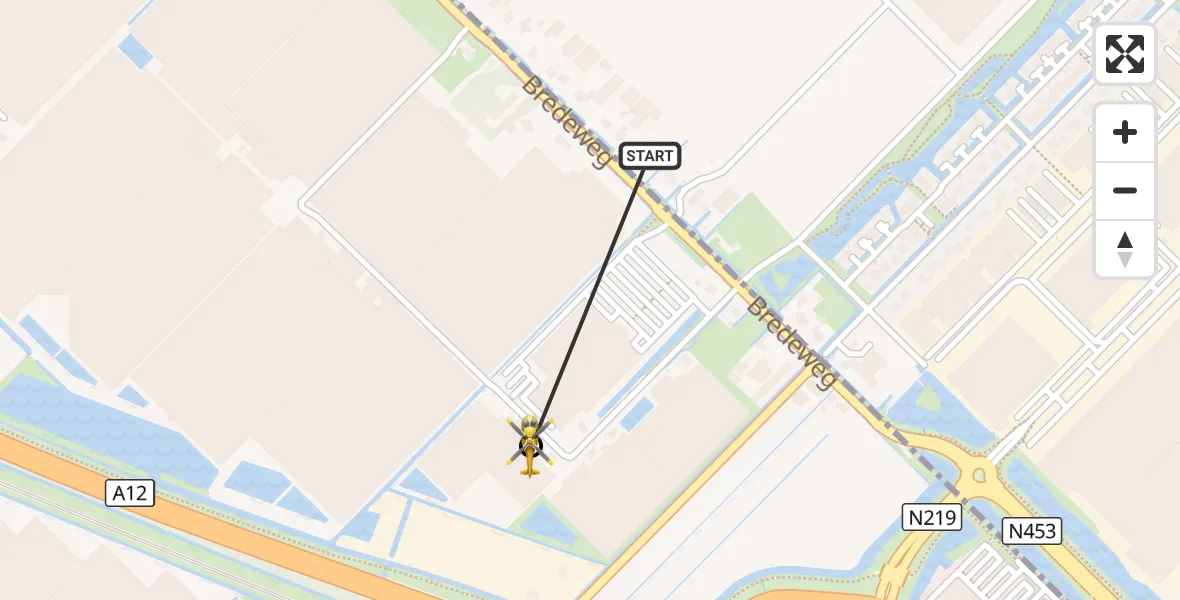 Vluchtroute Traumahelikopter Waddinxveen - Zevenhuizen, 29 augustus 2026, 07:32