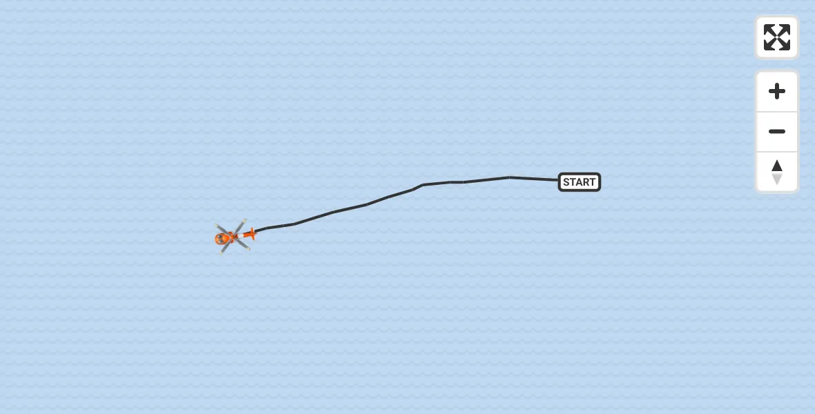 Vluchtroute Kustwachthelikopter Noordzee - Noordzee, 29 augustus 2026, 11:11
