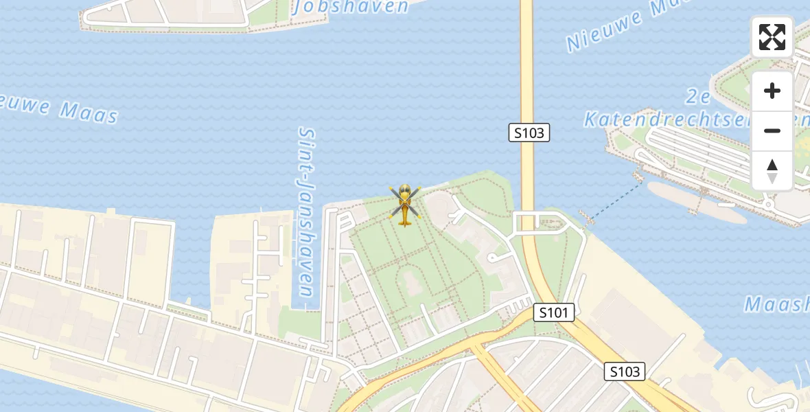 Vluchtroute Traumahelikopter Rotterdam - Rotterdam, 29 augustus 2026, 21:50