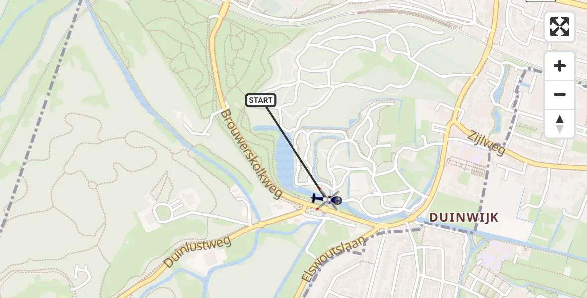Vluchtroute Politiehelikopter Overveen - Overveen, 30 augustus 2026, 20:59
