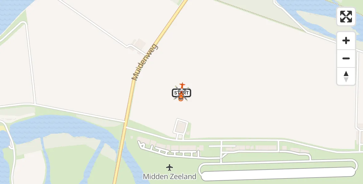 Vluchtroute Kustwachthelikopter Vliegveld Midden-Zeeland - Arnemuiden, 31 augustus 2026, 08:10