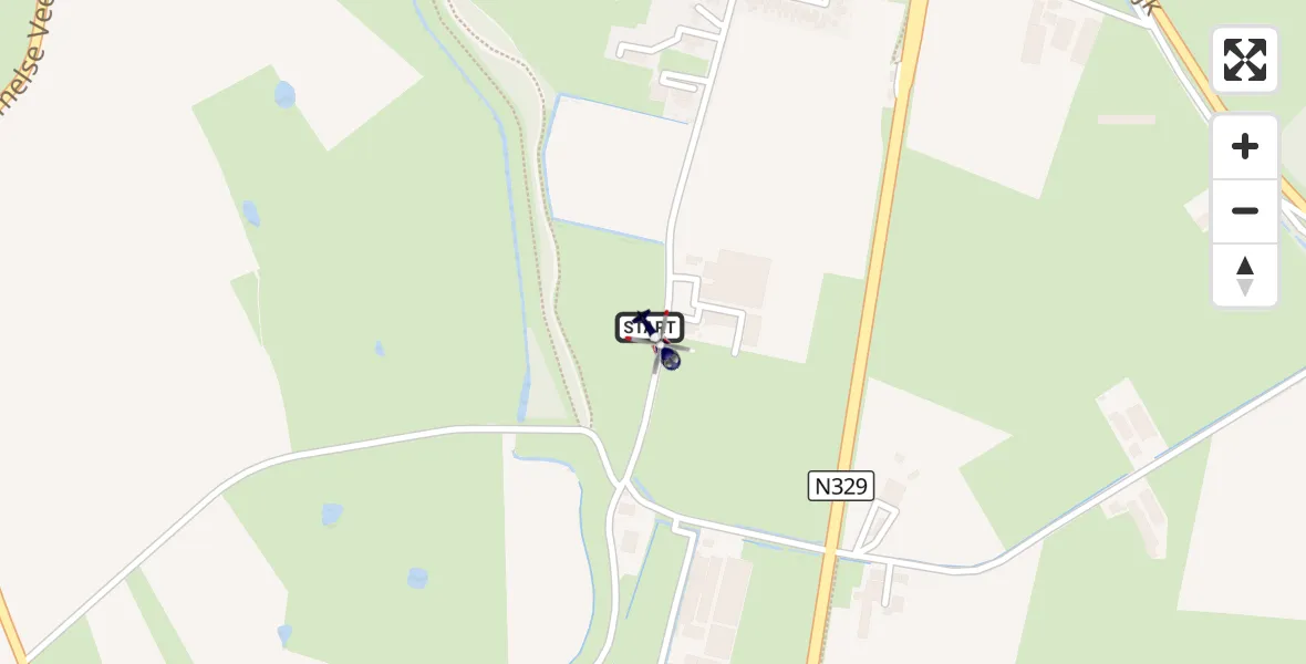 Vluchtroute Politiehelikopter Megen - Megen, 31 augustus 2026, 08:37