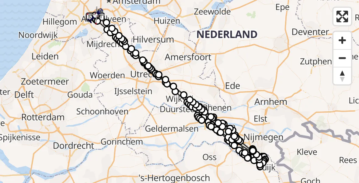 Vluchtroute Politiehelikopter Amsterdam Vliegveld Schiphol - Amsterdam Vliegveld Schiphol, 01 september 2026, 13:34