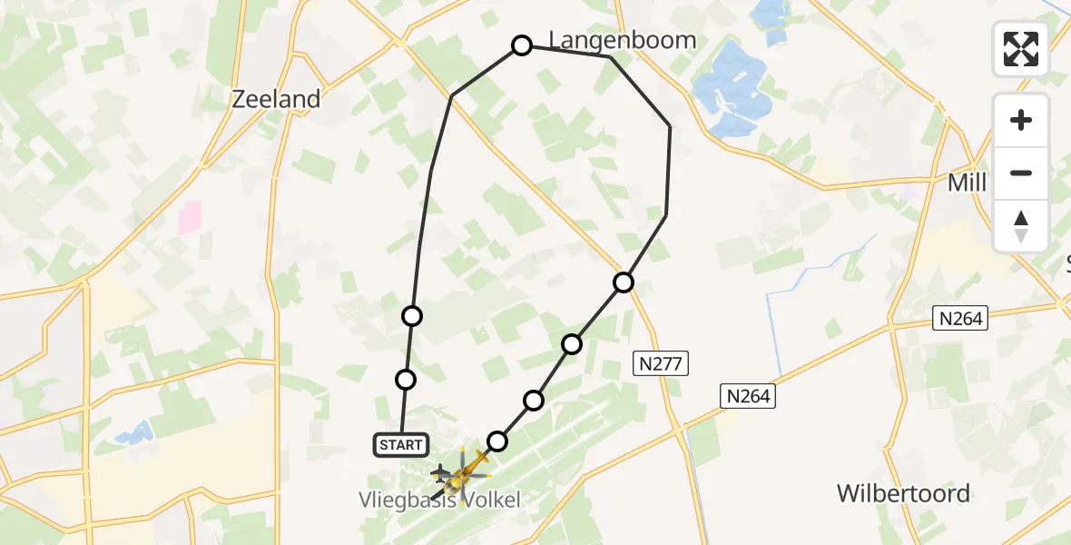 Vluchtroute Traumahelikopter Vliegbasis Volkel - Vliegbasis Volkel, 01 september 2026, 16:37