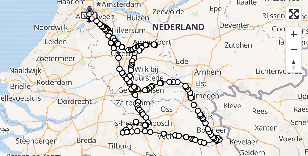 Vluchtroute Politiehelikopter Amsterdam Vliegveld Schiphol - Amsterdam Vliegveld Schiphol, 01 september 2026, 17:37