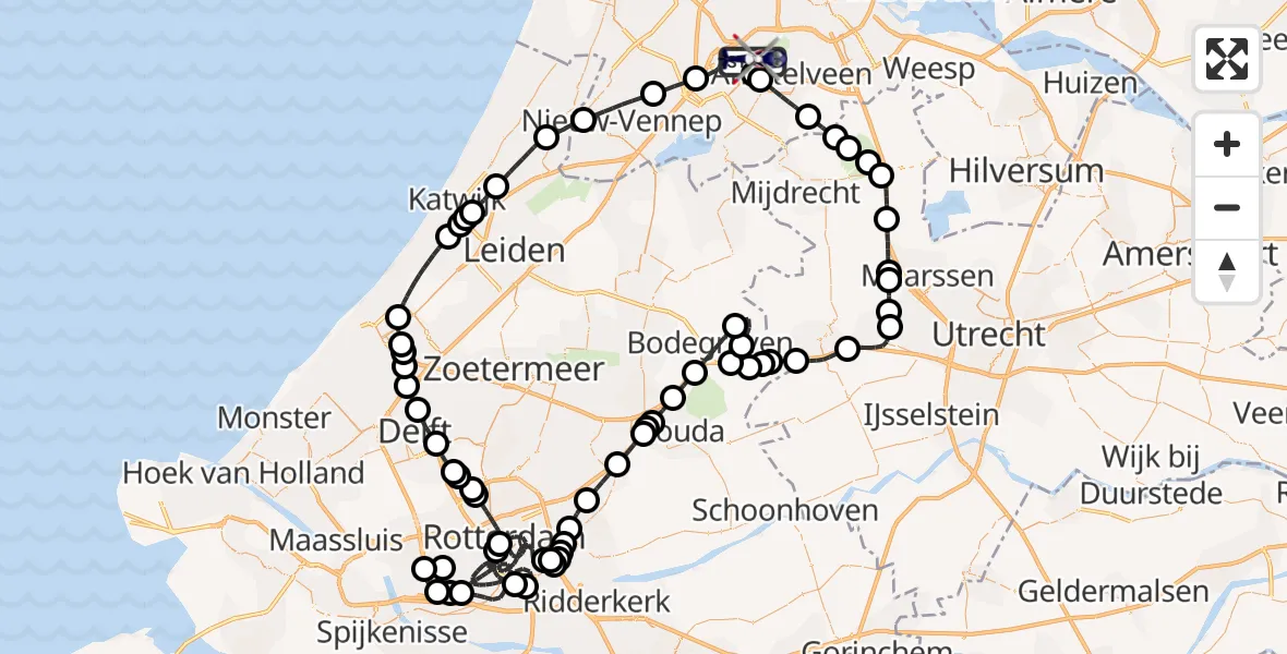 Vluchtroute Politiehelikopter Amsterdam Vliegveld Schiphol - Amsterdam Vliegveld Schiphol, 02 september 2026, 07:23