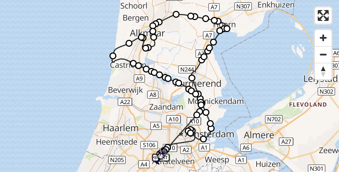 Vluchtroute Politiehelikopter Amsterdam Vliegveld Schiphol - Amsterdam Vliegveld Schiphol, 02 september 2026, 11:09