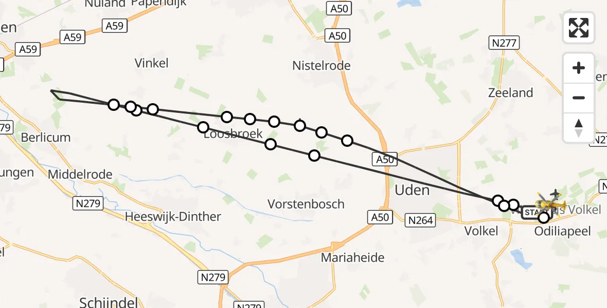 Vluchtroute Traumahelikopter Vliegbasis Volkel - Vliegbasis Volkel, 02 september 2026, 13:06