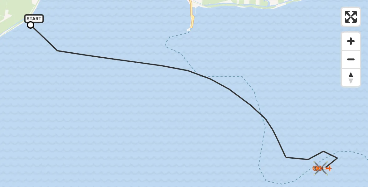 Vluchtroute Kustwachthelikopter Ballum - Waddenzee, 02 september 2026, 16:52