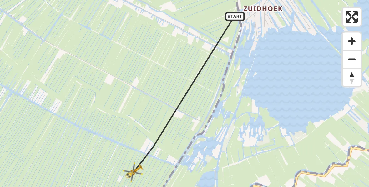 Vluchtroute Traumahelikopter Aarlanderveen - Aarlanderveen, 02 september 2026, 17:01