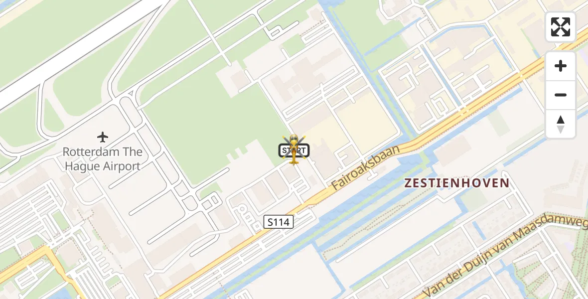 Vluchtroute Traumahelikopter Rotterdam The Hague Airport - Rotterdam The Hague Airport, 02 september 2026, 17:25