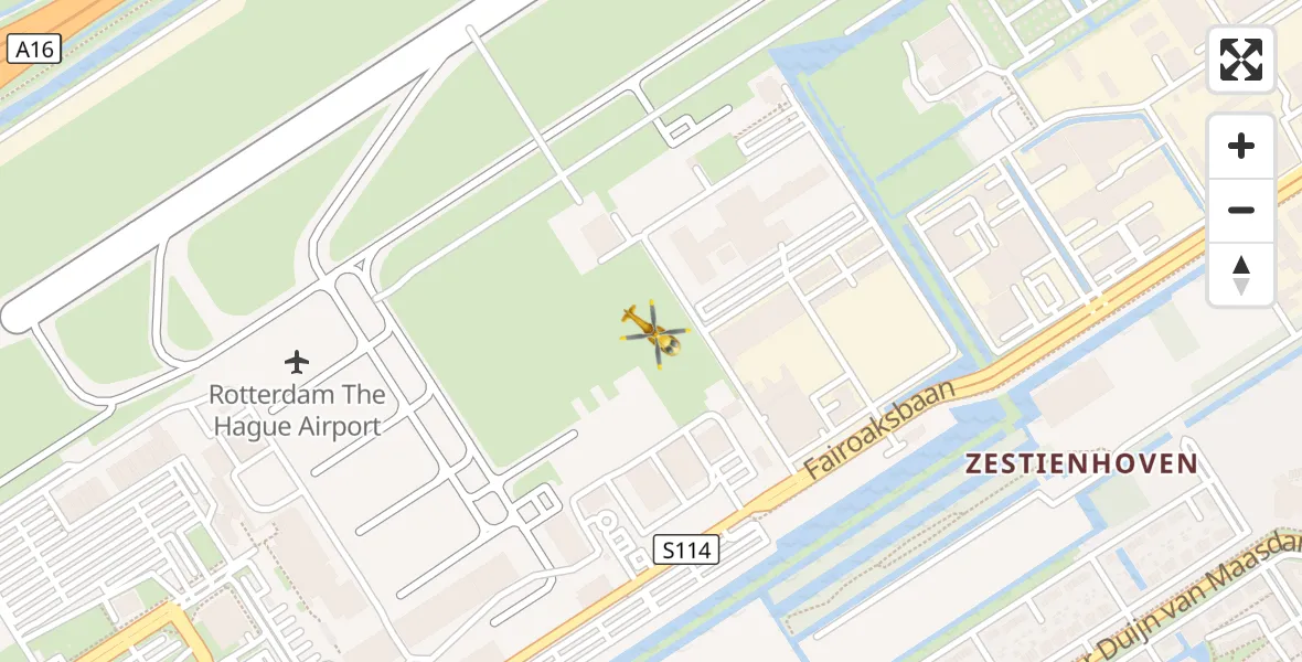 Vluchtroute Traumahelikopter Rotterdam The Hague Airport - Rotterdam The Hague Airport, 03 september 2026, 07:43