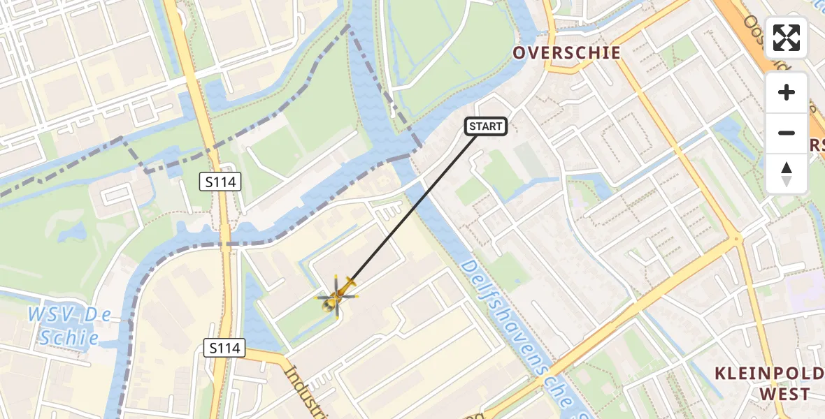 Vluchtroute Traumahelikopter Rotterdam - Rotterdam, 03 september 2026, 08:16