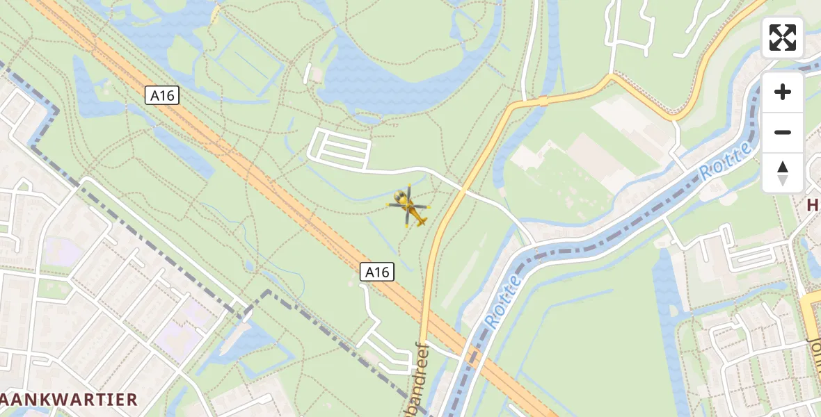 Vluchtroute Traumahelikopter Bergschenhoek - Bergschenhoek, 03 september 2026, 21:20