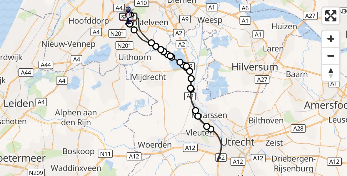 Vluchtroute Politiehelikopter Amsterdam Vliegveld Schiphol - Amsterdam Vliegveld Schiphol, 04 september 2026, 06:20