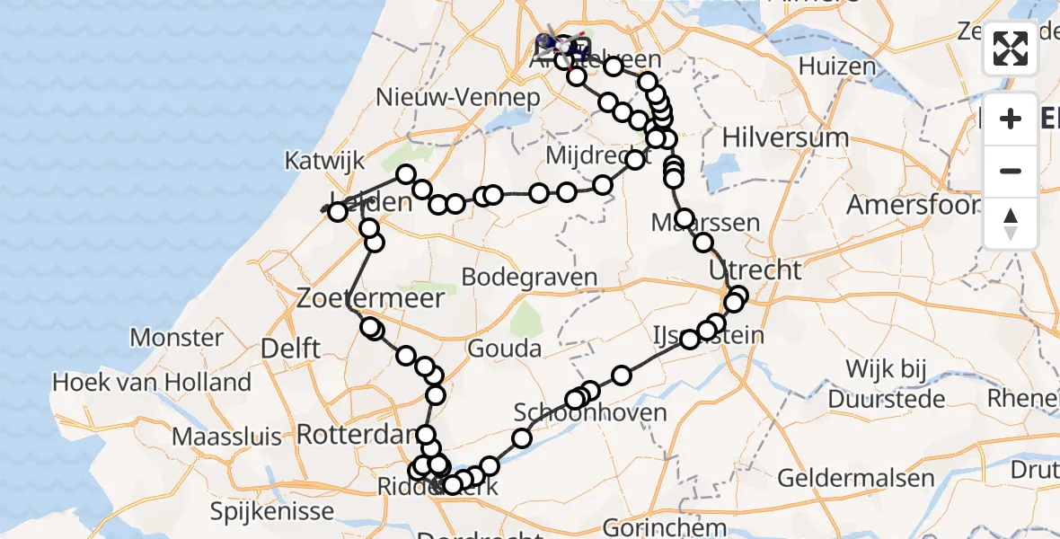 Vluchtroute Politiehelikopter Amsterdam Vliegveld Schiphol - Amsterdam Vliegveld Schiphol, 04 september 2026, 07:10
