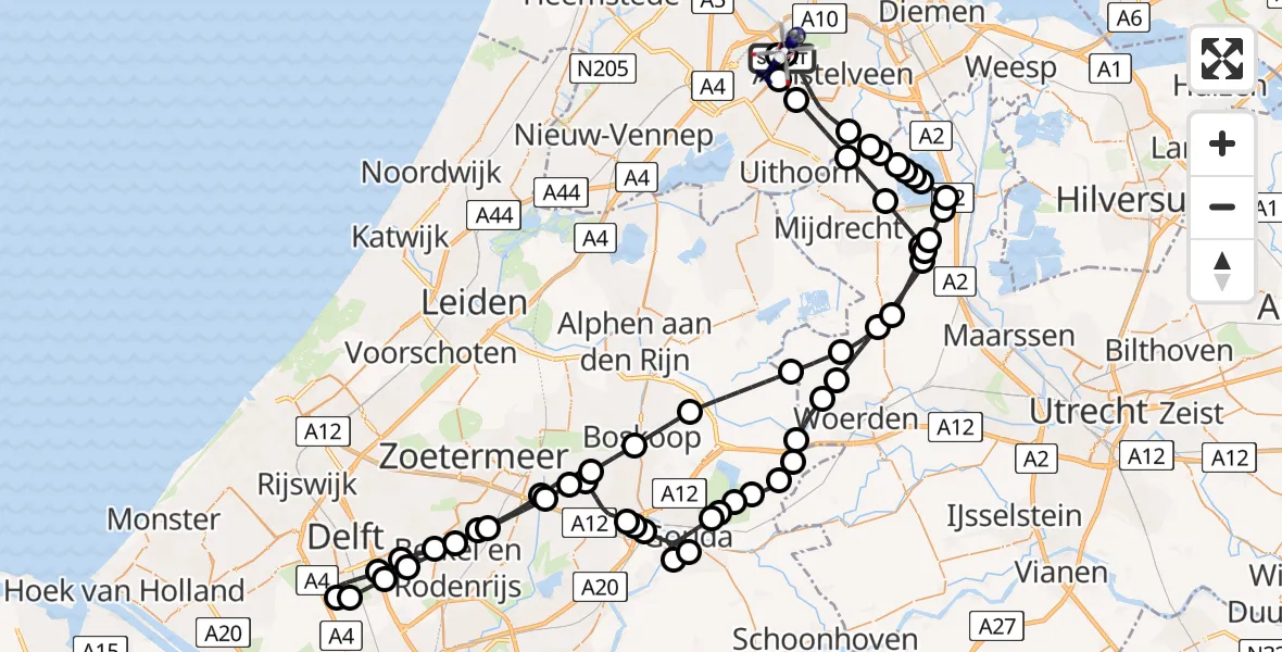 Vluchtroute Politiehelikopter Amsterdam Vliegveld Schiphol - Amsterdam Vliegveld Schiphol, 04 september 2026, 10:15