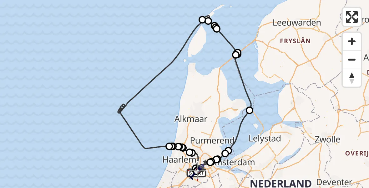 Vluchtroute Politiehelikopter Amsterdam Vliegveld Schiphol - Amsterdam Vliegveld Schiphol, 04 september 2026, 17:51