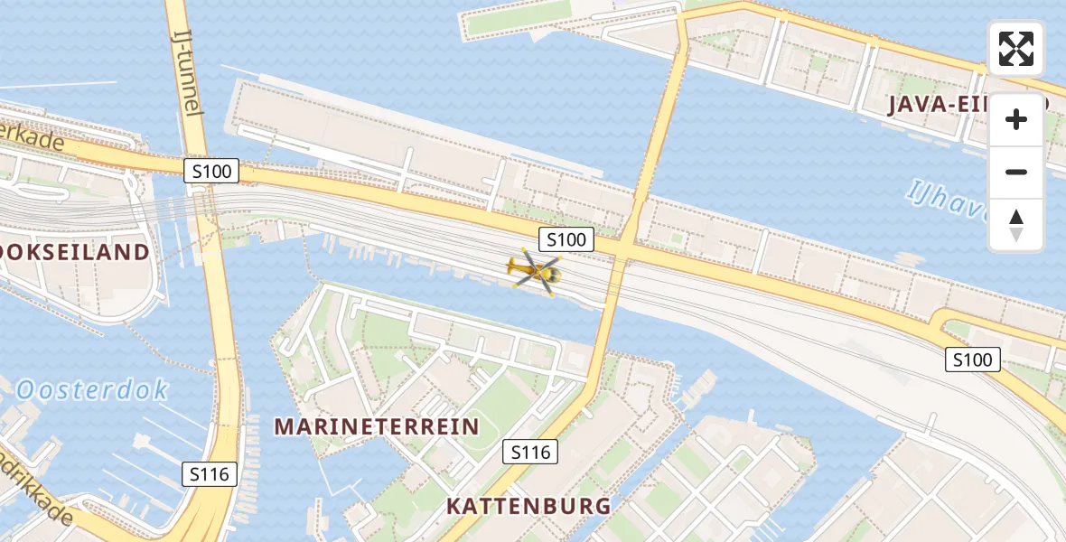 Vluchtroute Traumahelikopter Marine Kazerne Amsterdam Helipad - Marine Kazerne Amsterdam Helipad, 04 september 2026, 20:44