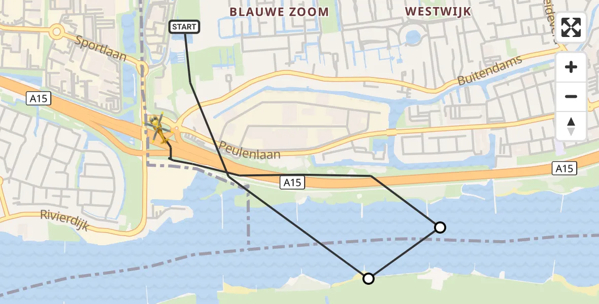 Vluchtroute Traumahelikopter Hardinxveld-Giessendam - Hardinxveld-Giessendam, 04 september 2026, 21:18