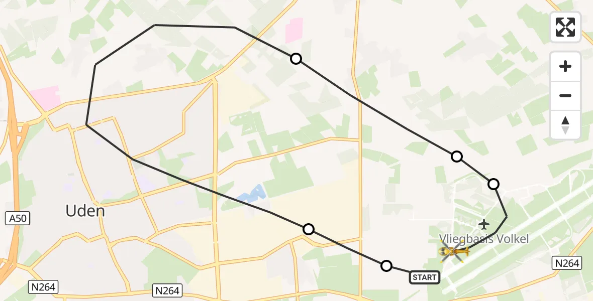 Vluchtroute Traumahelikopter Vliegbasis Volkel - Vliegbasis Volkel, 05 september 2026, 07:13