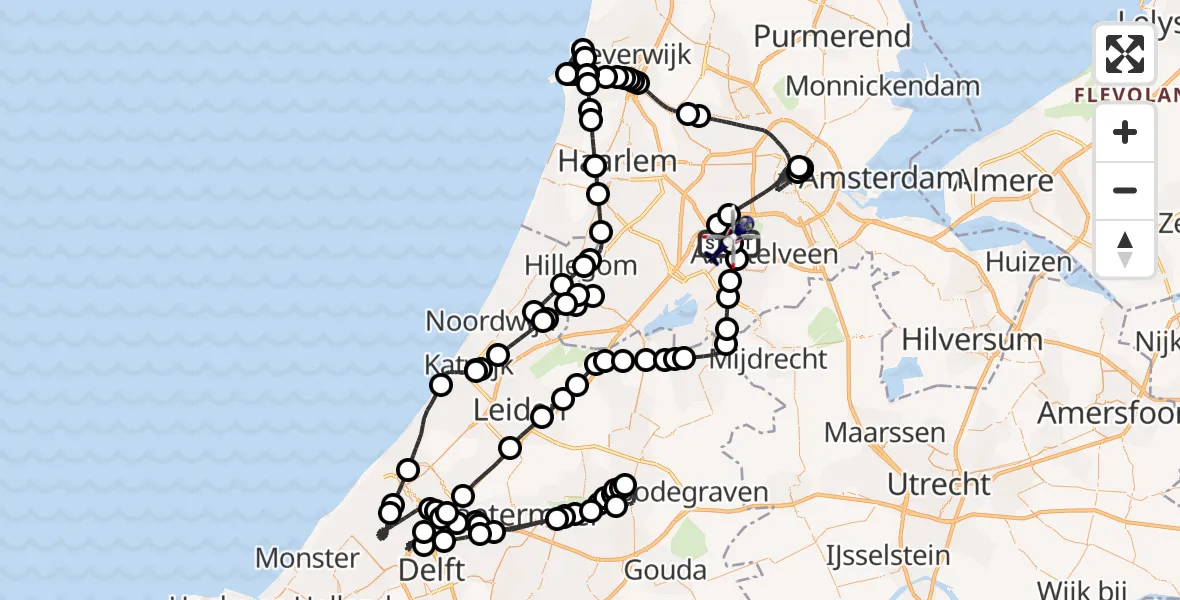 Vluchtroute Politiehelikopter Amsterdam Vliegveld Schiphol - Amsterdam Vliegveld Schiphol, 05 september 2026, 07:27