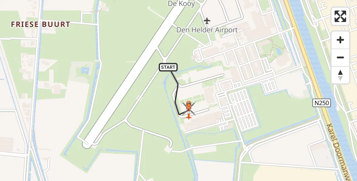 Vluchtroute Kustwachthelikopter Militair vliegveld De Kooy / Den Helder Airport - Militair vliegveld De Kooy / Den Helder Airport, 05 september 2026, 11:27