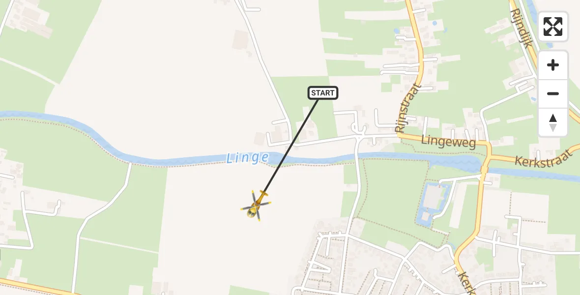 Vluchtroute Traumahelikopter Doornenburg - Doornenburg, 06 september 2026, 10:34